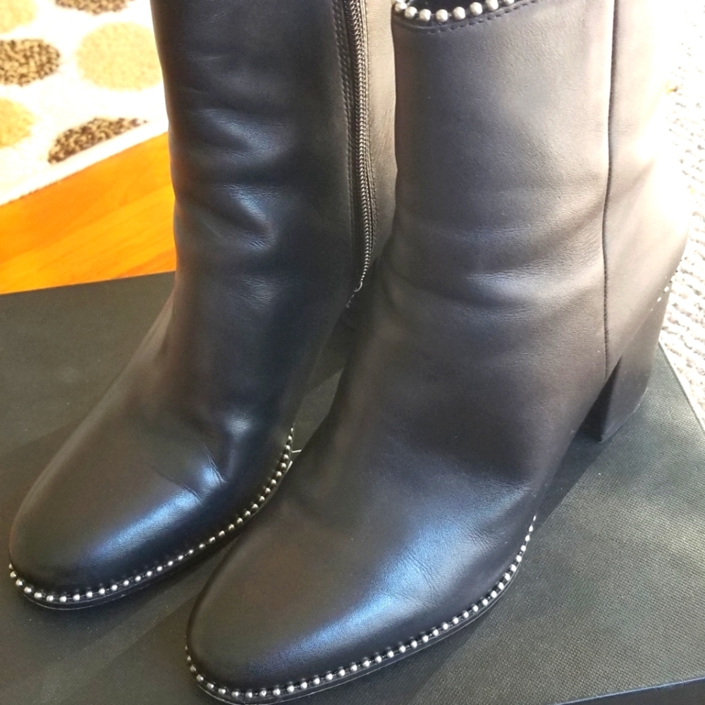 Black COACH leather ankle boots. 7.5